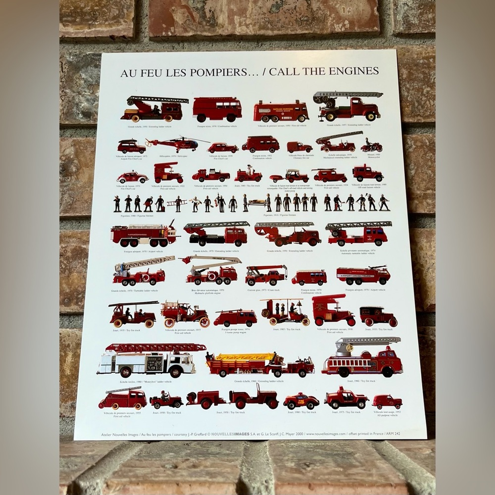 Nouvellesimages Fire Truck Art Print France